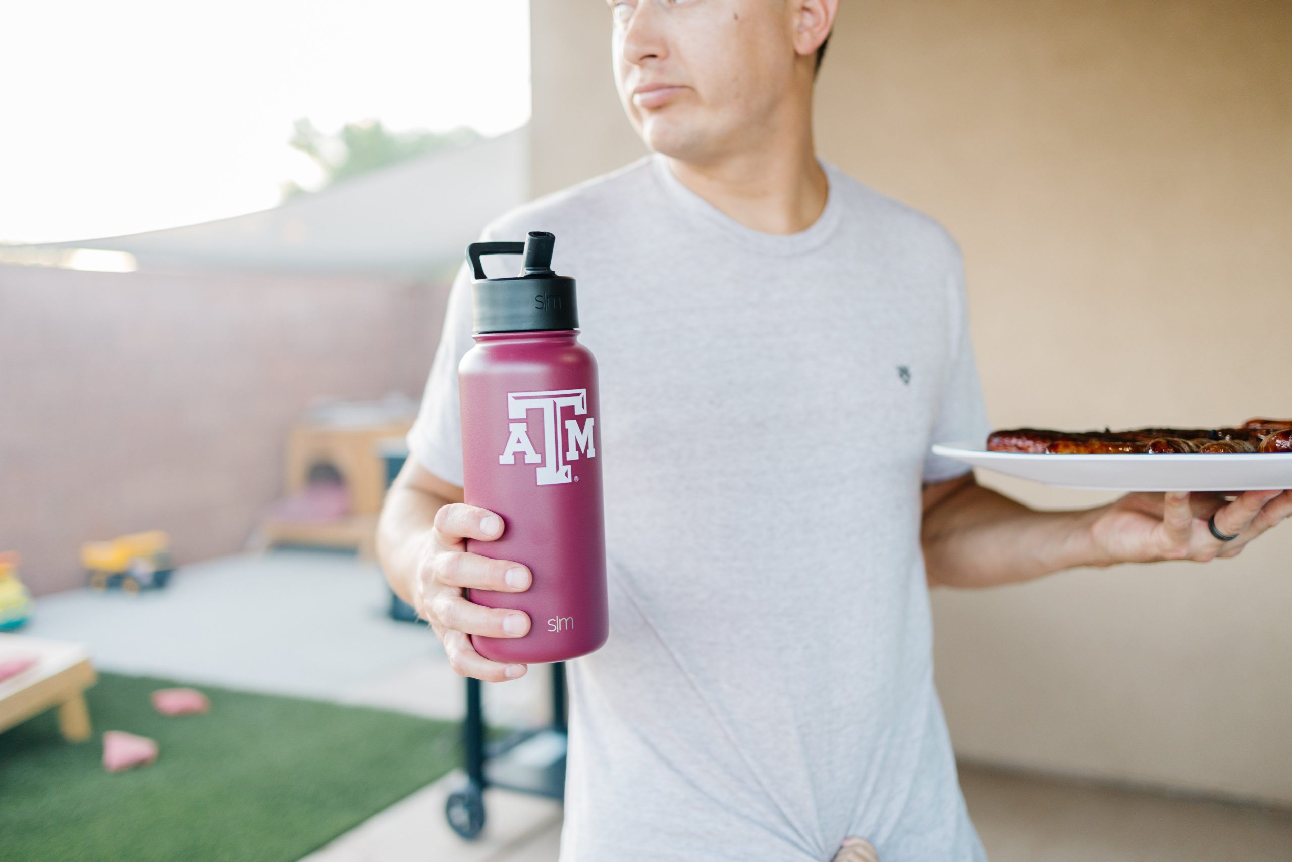 Collegiate Summit Water Bottle with Straw Lid - Image 3