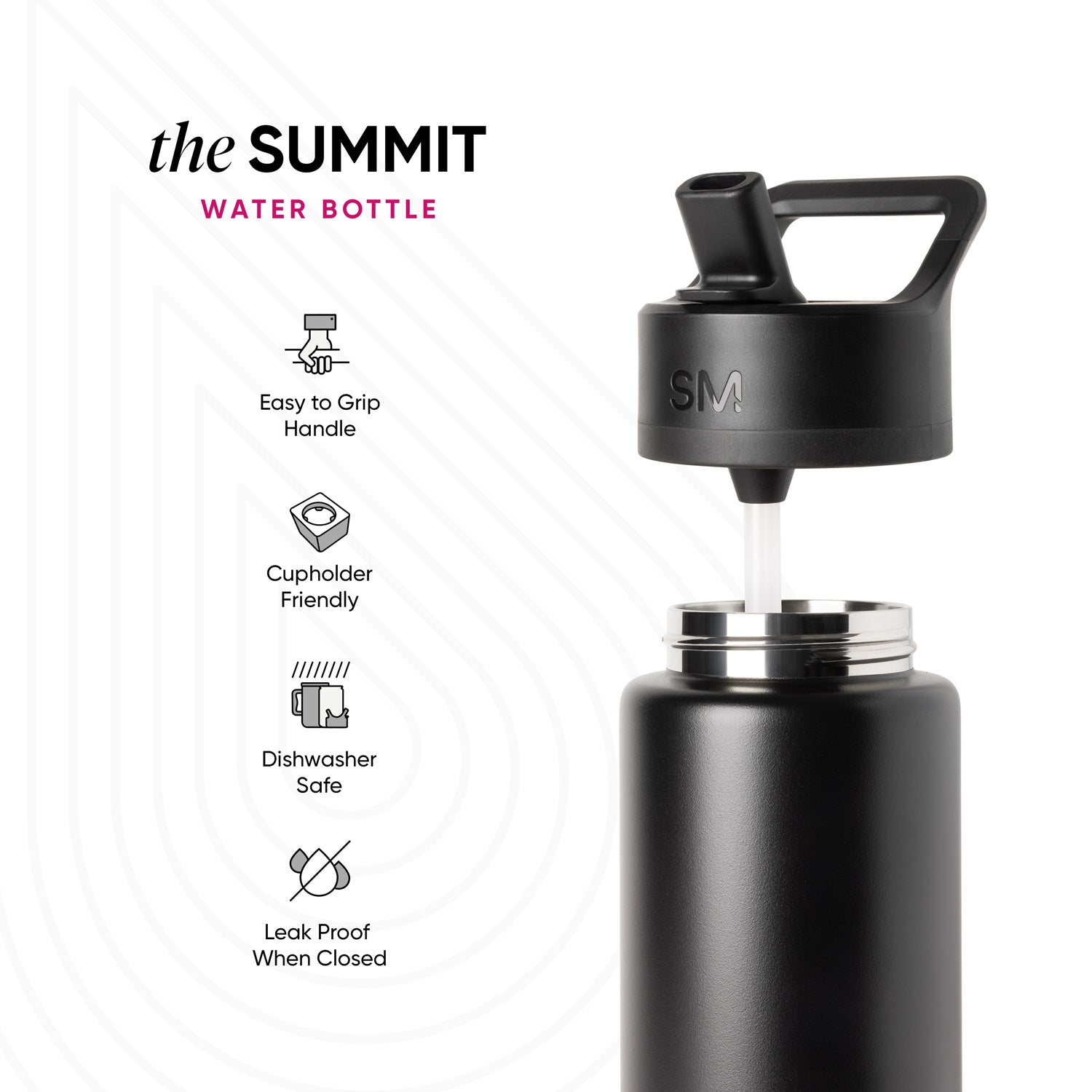 Summit Water Bottle with Straw Lid - Image 2